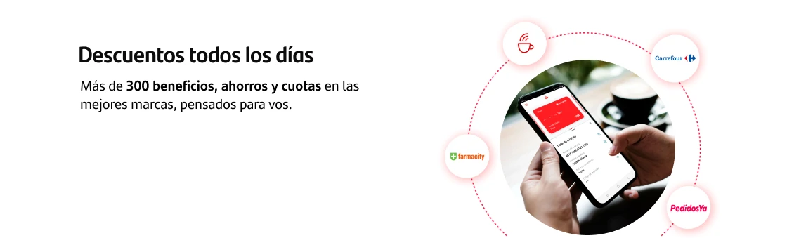 Descuentos todos los días: Más de 200 beneficios, ahorros y cuotas en las mejores marcas, pensadas para vos.